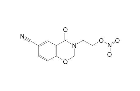 nitric acid 2-(6-cyano-4-keto-2H-1,3-benzoxazin-3-yl)ethyl ester