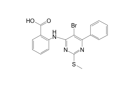 N-[5-bromo-2-(methylthio)-6-phenyl-4-pyrimidinyl]anthranilic acid