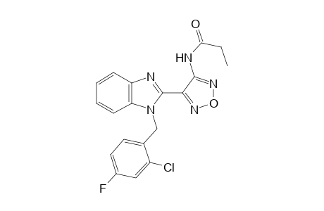 N-[4-[1-(2-chloro-4-fluoro-benzyl)benzimidazol-2-yl]furazan-3-yl]propionamide