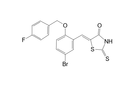 (5Z)-5-{5-bromo-2-[(4-fluorobenzyl)oxy]benzylidene}-2-thioxo-1,3-thiazolidin-4-one