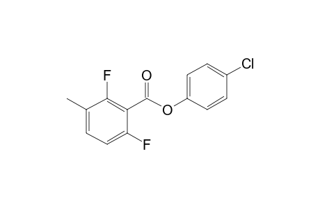 2,6-Difluoro-3-methylbenzoic acid, 4-chlorophenyl ester