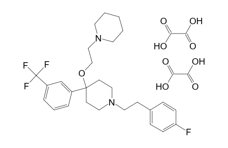 1-(p-FLUOROPHENETHYL)-4-(2-PIPERIDINOETHOXY)-4-(alpha,alpha,alpha-TRIFLUORO-m-TOLYL)PIPERIDINE, DIOXALATE