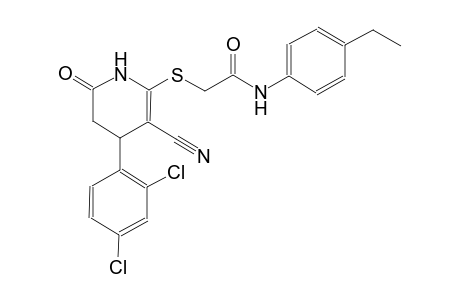 acetamide, 2-[[3-cyano-4-(2,4-dichlorophenyl)-1,4,5,6-tetrahydro-6-oxo-2-pyridinyl]thio]-N-(4-ethylphenyl)-