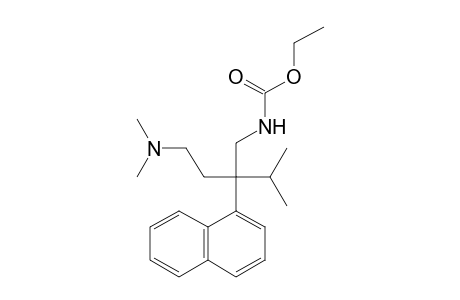 N-(4-(dimethylamino)-2-isopropyl-2-(1-naphthyl)butyl]carbamic acid, ethyl ester