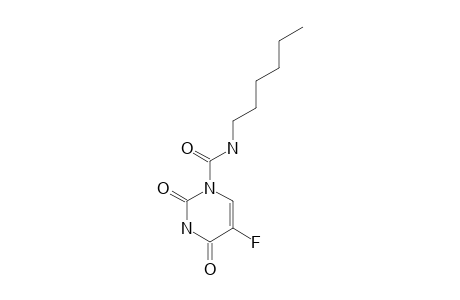 3,4-dihydro-2,4-dioxo-5-fluoro-N-hexyl-1(2H)-pyrimidinecarboxamide