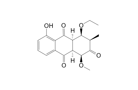 (1SR,4SR,4aRS,9aSR)-4-Ethoxy-5-hydroxy-1-methoxy-3-methyl-2-oxo-3,4,4a,9a-tetrahydro-1H-9,10-anthraquinone