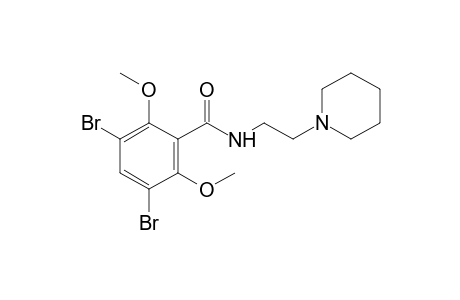 3,5-dibromo-2,6-dimethoxy-N-(2-piperidinoethyl)benzamide