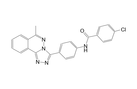 4-chloro-N-[4-(6-methyl[1,2,4]triazolo[3,4-a]phthalazin-3-yl)phenyl]benzamide