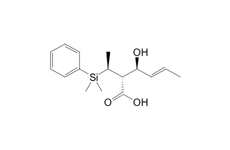 (4E,2R,3S)-2-[(1S)-1-Dimethyl(phenyl)silylethyl]-3-hydroxyhex-4-enoic acid