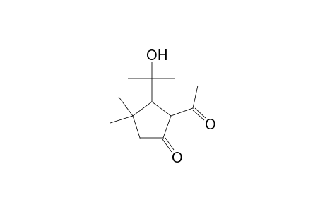 Cyclopentanone, 2-acetyl-4,4-dimethyl-3-(1-hydroxy-1-methylethyl)-