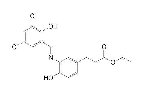 3-[(3,5-dichlorosalicylidene)amino]-4-hydroxyhydrocinnamic acid, ethyl ester