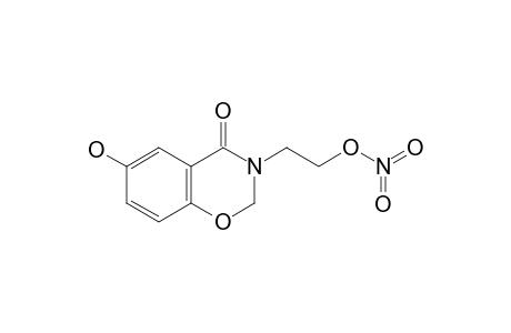 nitric acid 2-(6-hydroxy-4-keto-2H-1,3-benzoxazin-3-yl)ethyl ester