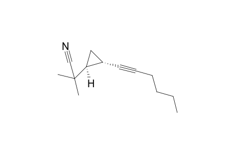 2-[(1S,2S)-2-hex-1-ynylcyclopropyl]-2-methyl-propanenitrile