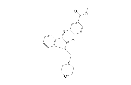 m-{[1-(morpholinomethyl)-2-oxo-3-indolinylidene]amino}benzoic acid, methyl ester