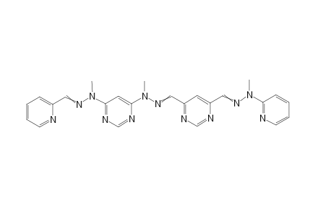 Pyrimidine-4,6-dicarboxaldehyde Methyl{6-[1-methyl-2-(pyridin-2-ylmethylene)hydrazino]pyrimidin-4-yl}hydrazone Methyl(pyridin-2-yl)hydrazone