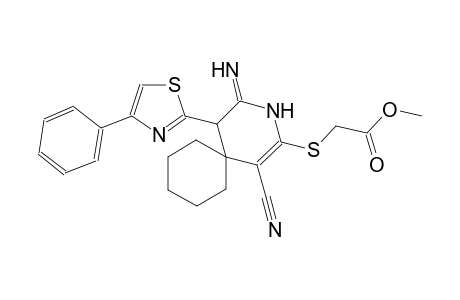 Methyl {[1-cyano-4-imino-5-(4-phenyl-1,3-thiazol-2-yl)-3-azaspiro[5.5]undec-1-en-2-yl]sulfanyl}acetate