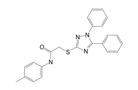 2-[(1,5-diphenyl-1H-1,2,4-triazol-3-yl)sulfanyl]-N-(4-methylphenyl)acetamide