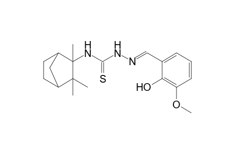 1-(3-methoxysalicylidene)-3-thio-4-(2,3,3-trimethyl-2-norbornyl)semicarbazide