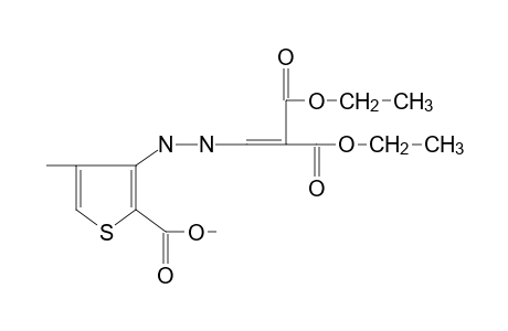 {[2-(2-carboxy-4-methyl-3-thienyl)hydrazino]methylene}malonic acid, 1,3-diethyl 2-methyl ester