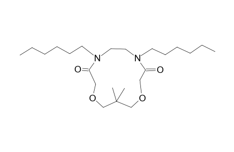 1,5-Dioxa-8,11-diazacyclotridecane-7,12-dione, 8,11-dihexyl-3,3-dimethyl-