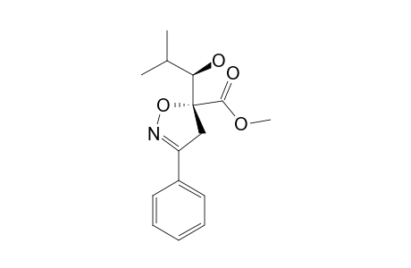 ANTI-5-CARBOMETHOXY-5-(1'-HYDROXY-2'-METHYLPROPYL)-3-PHENYL-4,5-DIHYDROISOXAZOLE;MINOR_STEREOMER