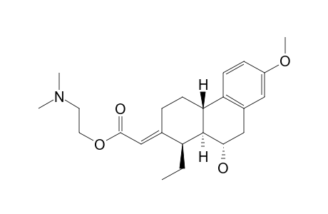 2-(Dimethylamino)ethyl (E)-(1R*,4aS*,10S*,10aS*)-1-Ethyl-10-hydroxy-7-methoxy-3,4,4a,9,10,10a-hexahydrophenanthren-2(1H)-ylideneacetate