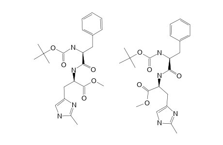 N-(N-((1,1-DIMETHYL)-ETHOXYCARBONYL)-L-PHENYLALANYL)-L-2-METHYLHISTIDINE-METHYLESTER,N-(N-((1,1-DIMETHYL)-ETHOXYCARBONYL)-L-PHENYLALANYL)-D-2