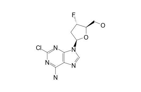 2-CHLORO-9-(2,3-DIDEOXY-3-FLUORO-BETA-L-ERYTHRO-PENTOFURANOSYL)-ADENINE