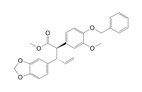 Methyl (2R,3S)-3-(1,3-benzodioxol-5-yl)-2-(4-benzyloxy-3-methoxy-phenyl)pent-4-enoate