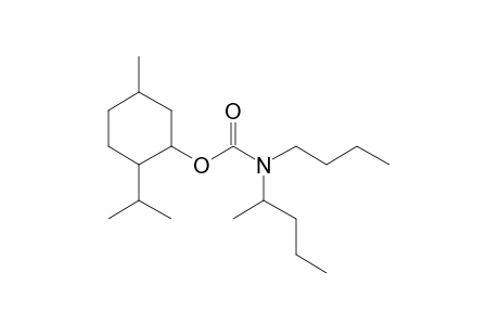 Carbonic acid, monoamide, N-(2-pentyl)-N-butyl-, menthyl ester