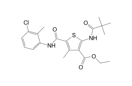 3-Thiophenecarboxylic acid, 5-[[(3-chloro-2-methylphenyl)amino]carbonyl]-2-[(2,2-dimethyl-1-oxopropyl)amino]-4-methyl-, ethyl ester