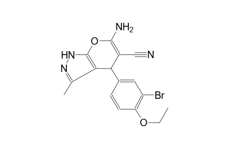 pyrano[2,3-c]pyrazole-5-carbonitrile, 6-amino-4-(3-bromo-4-ethoxyphenyl)-1,4-dihydro-3-methyl-