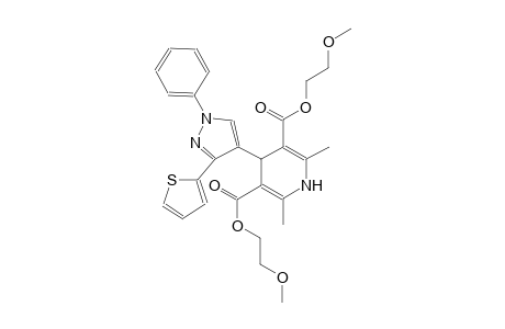 bis(2-methoxyethyl) 2,6-dimethyl-4-[1-phenyl-3-(2-thienyl)-1H-pyrazol-4-yl]-1,4-dihydro-3,5-pyridinedicarboxylate