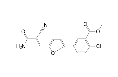 5-[5-(2-Carbamoyl-2-cyano-vinyl)-furan-2-yl]-2-chloro-benzoic acid methyl ester