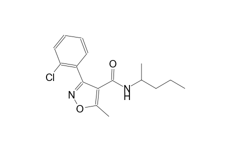 3-(2-chlorophenyl)-5-methyl-N-(1-methylbutyl)-4-isoxazolecarboxamide