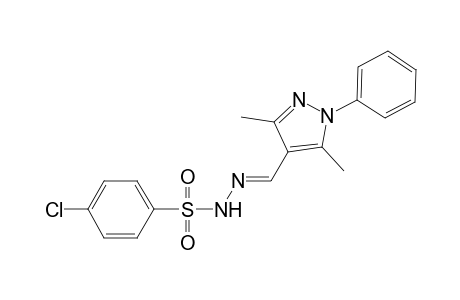 4-chloro-N'-[(E)-(3,5-dimethyl-1-phenyl-1H-pyrazol-4-yl)methylidene]benzenesulfonohydrazide