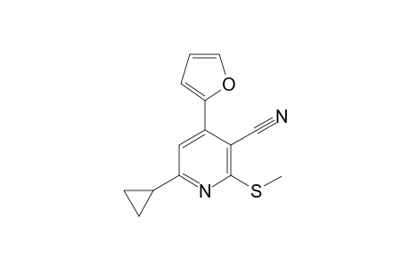 6-Cyclopropyl-4-(2-furyl)-2-(methylsulfanyl)nicotinonitrile