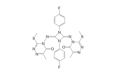 1,3-Bis(4-fluoro-phenyl)-2,4-bis(6-methyl-3-methylthio-5-oxo-4,5-dihydro-1,2,4-triazin-4-yl-imino)-1,3-diazetidine