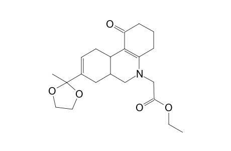 .delta.(4a,10b),.delta.(8)-5-[(Carboethoxy)methyl]-8-[1,1-(ethylenedioxy)eth-1-yl]-1-oxodecahydrophenanthridine