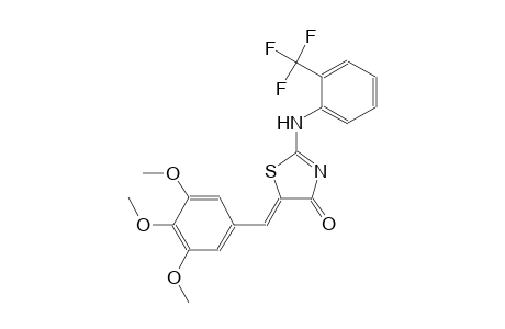 (5Z)-2-[2-(trifluoromethyl)anilino]-5-(3,4,5-trimethoxybenzylidene)-1,3-thiazol-4(5H)-one