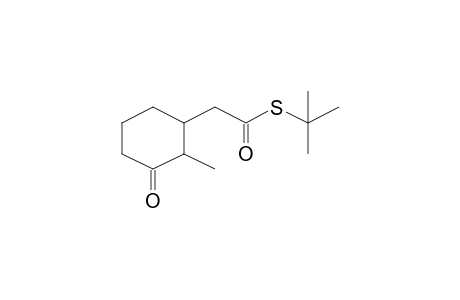 (2-Methyl-3-oxocyclohexyl)thioacetic acid, S-t-butyl ester