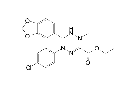 6-Benzo[1,3]dioxol-5-yl-5-(4-chloro-phenyl)-2-methyl-1,2,5,6-tetrahydro-[1,2,4,5]tetrazine-3-carboxylic acid ethyl ester