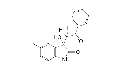 5,7-dimethyl-3-hydroxy-3-phenacyl-2-indolinone