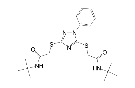 N-(tert-butyl)-2-[(3-{[2-(tert-butylamino)-2-oxoethyl]sulfanyl}-1-phenyl-1H-1,2,4-triazol-5-yl)sulfanyl]acetamide