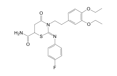 2H-1,3-thiazine-6-carboxamide, 3-[2-(3,4-diethoxyphenyl)ethyl]-2-[(4-fluorophenyl)imino]tetrahydro-4-oxo-, (2Z)-