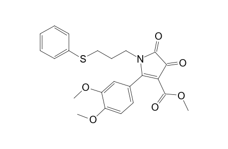 2-(3,4-Dimethoxyphenyl)-4,5-diketo-1-[3-(phenylthio)propyl]-2-pyrroline-3-carboxylic acid methyl ester