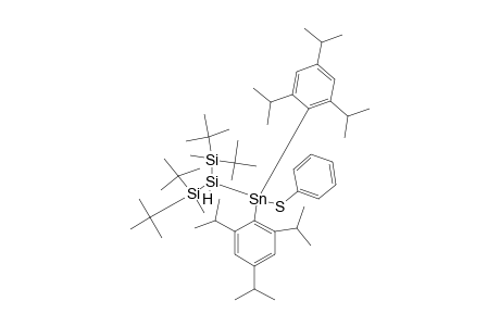 1,1-BIS-[DI-TERT.-BUTYL-(METHYL)-SILYL]-2-PHENYLTHIO-2,2-BIS-(2,4,6-TRIISOPROPYLPHENYL)-1-SILA-2-STANNAETHANE