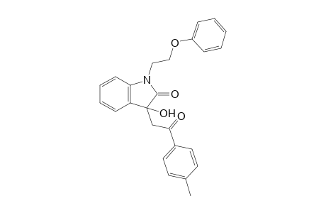 2H-indol-2-one, 1,3-dihydro-3-hydroxy-3-[2-(4-methylphenyl)-2-oxoethyl]-1-(2-phenoxyethyl)-