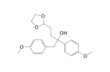 1,3-Dioxolane-2-propanol, .alpha.-(4-methoxyphenyl)-.alpha.-[(4-methoxyphenyl)methyl]-, (.+-.)-