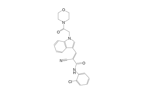 (2E)-N-(2-chlorophenyl)-2-cyano-3-{1-[2-(4-morpholinyl)-2-oxoethyl]-1H-indol-3-yl}-2-propenamide